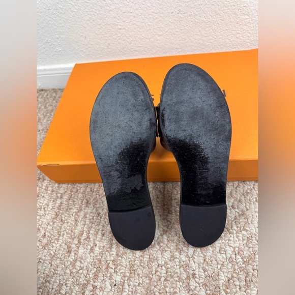 Louis Vuitton Brown Canvas Love Logo Slide Flats Size 37 - Picture 10 of 12